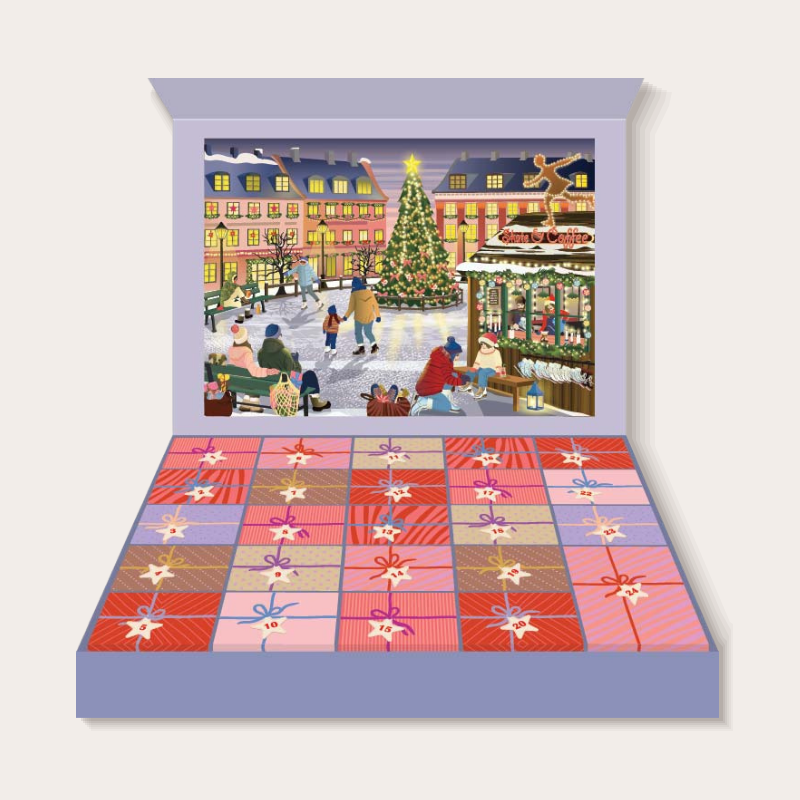 Puzzelkalender - Skate & Coffee detail