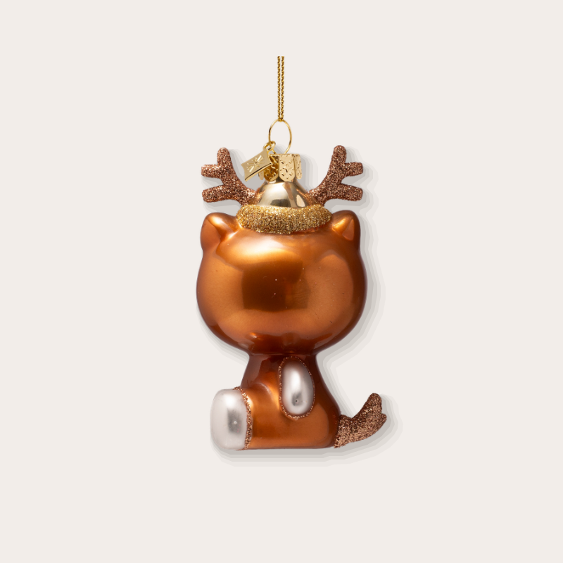 Ornament - Hello Kitty rendier - achterkant