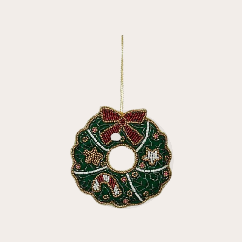 Ornament - Kerstkrans - Groen