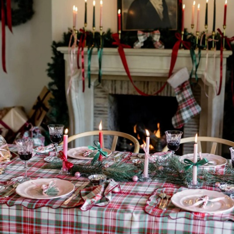 Placemats - Angèle - rood (set van 2) sfeerfoto