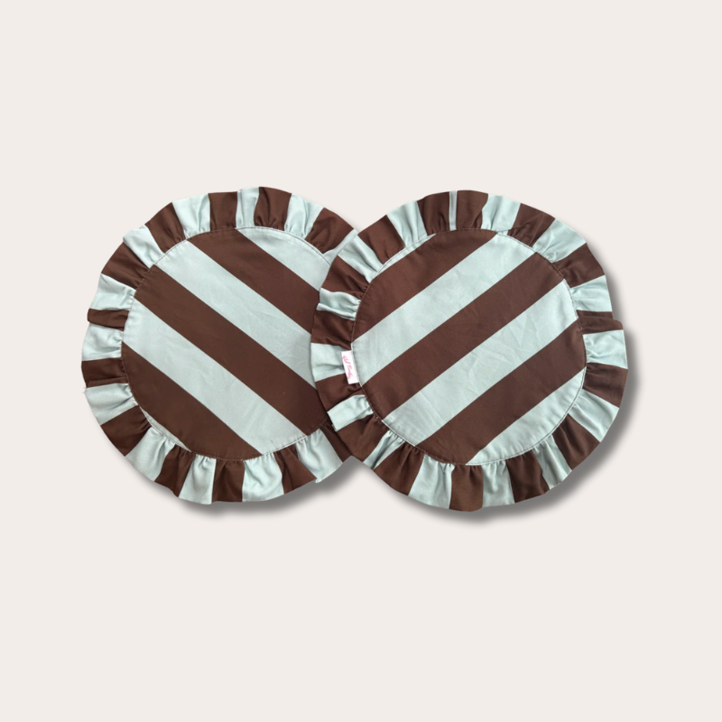 Placemat - Darcy - bruin/blauw (set van 2)