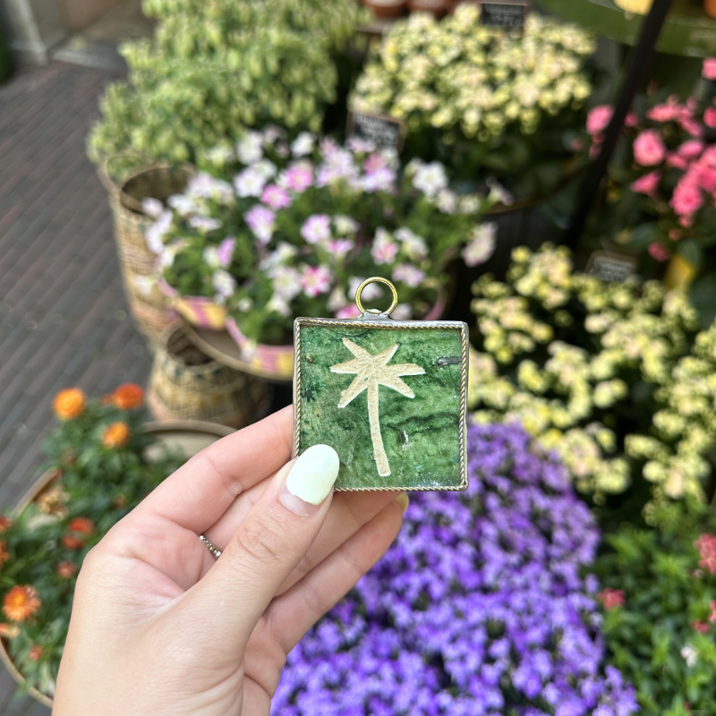 Zelliges tegel - Palm - Groen XXS
