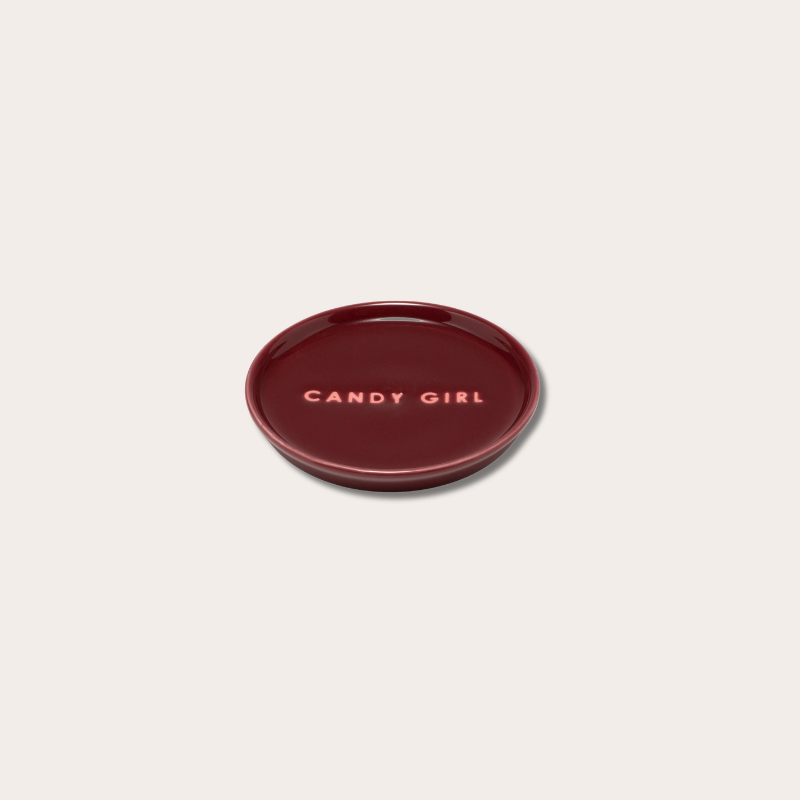Plate - Candy girl - burgundy