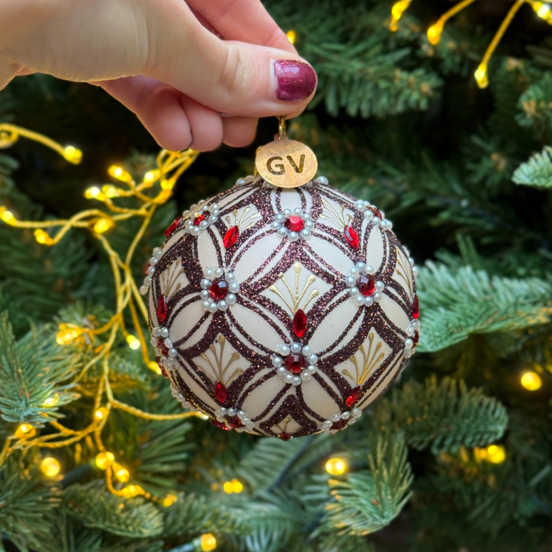 GV - Kerstbal - Demi - Crème