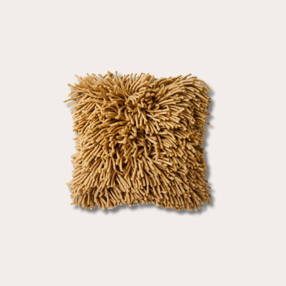 HKliving rugged woolen cushion olive