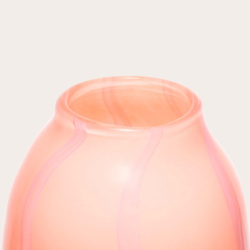 Vaas - Glas - Strepen - Roze - M