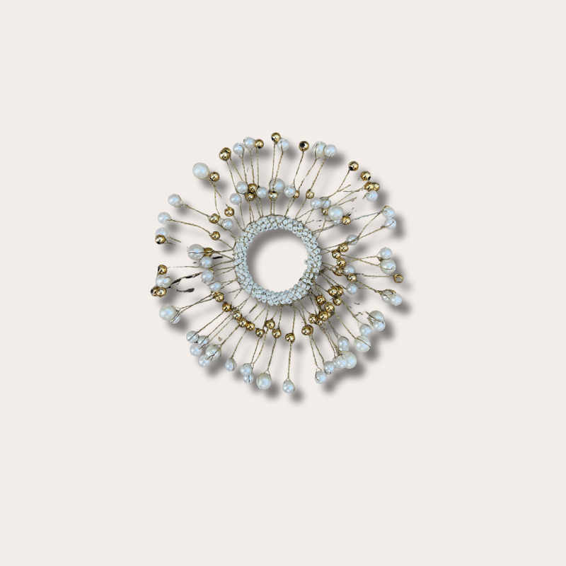 Deco om kandelaar - Tinsel - Goud