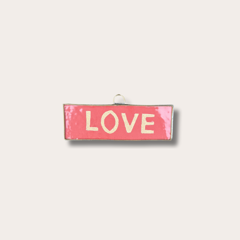 Zelliges tegel - Love - licht roze M