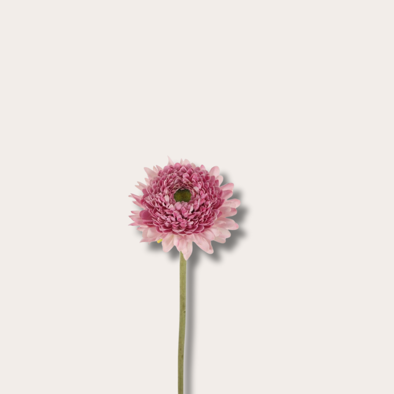 Zijden bloem - Chrysant - Oud roze