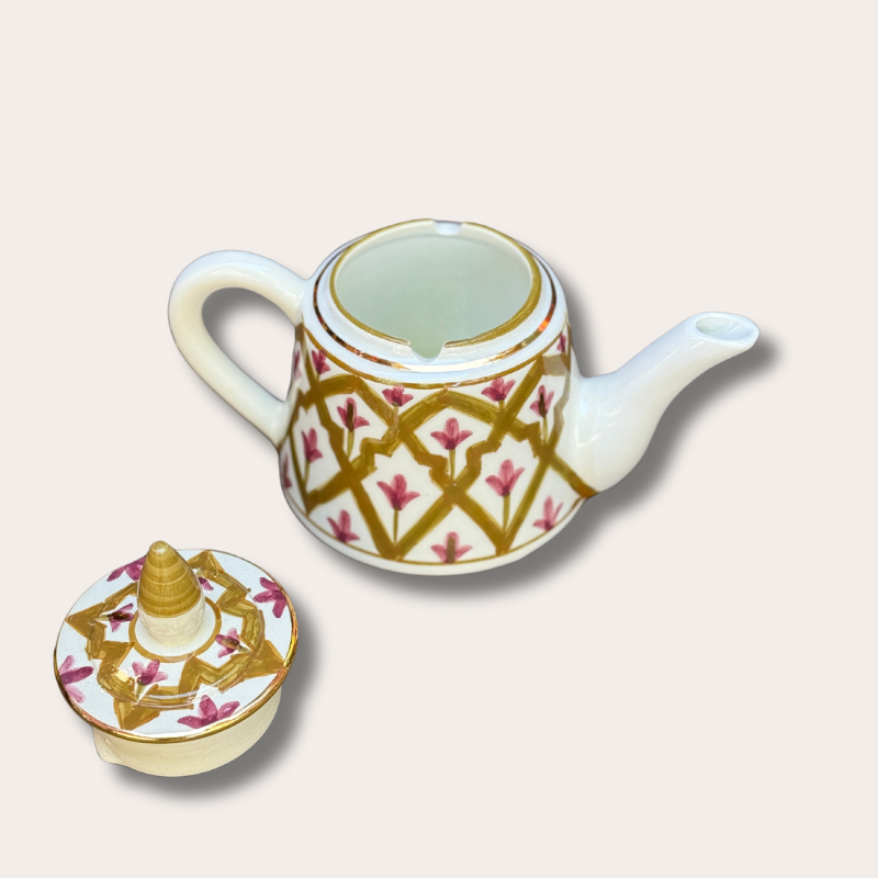 Chabi Chic - thee pot - kaki bordeaux