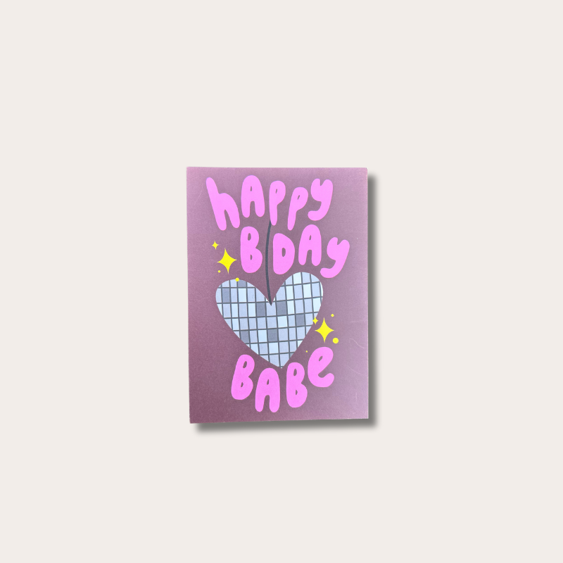 Kaart - Happy bday babe