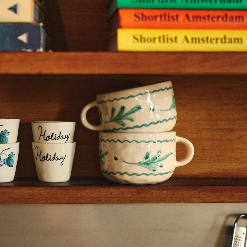 Anna+Nina - Cappuccino Mug - Leaf