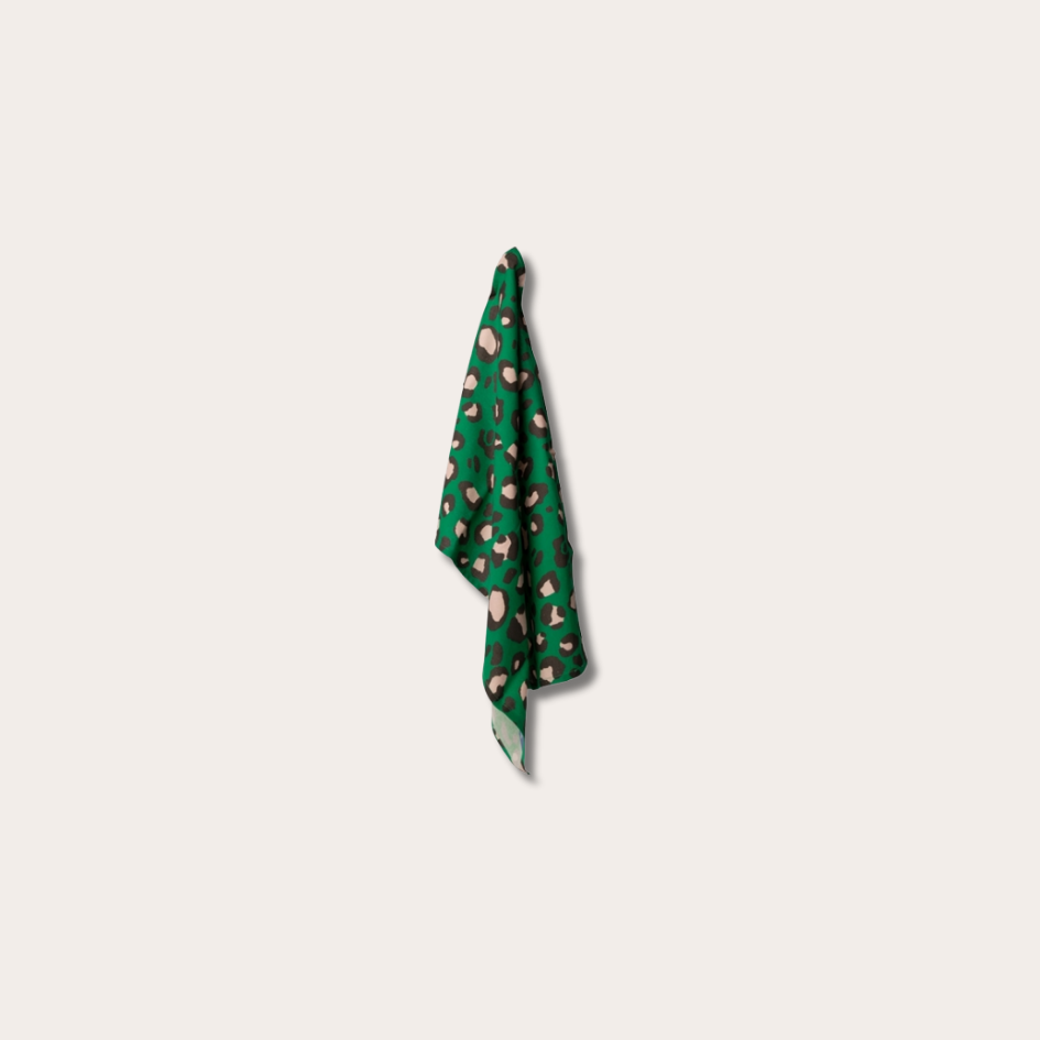 Theedoek - luipaard, groen
