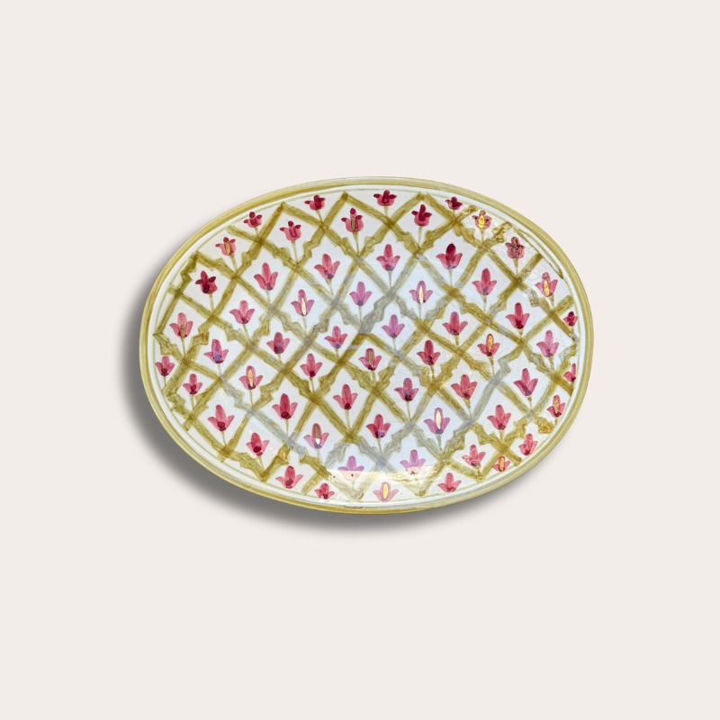Chabi Chic - serveerbord, kaki bordeaux