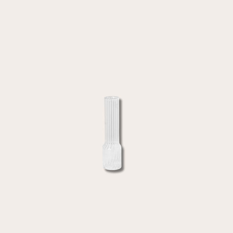 Glazen kapje - Straight - ribbel Small