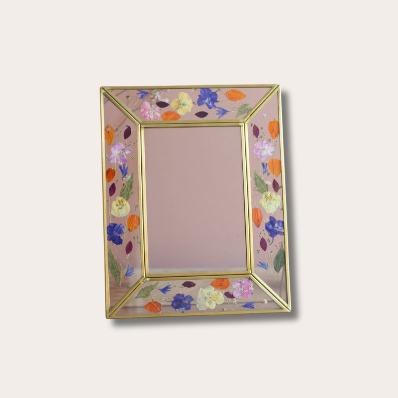 Fotolijst gedroogde bloemen - goud