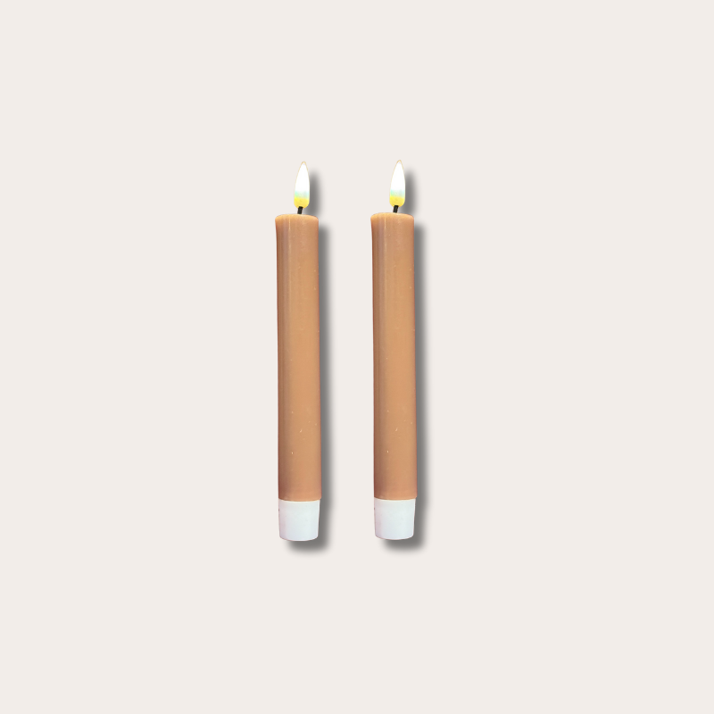 Dinerkaarsen led - caramel