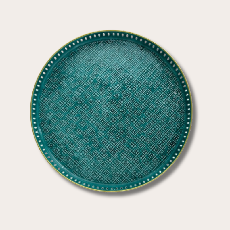 Dienblad Riviera - Emerald - M - flower