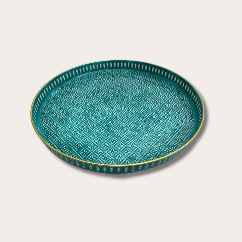 Dienblad Riviera - Emerald - M - flower