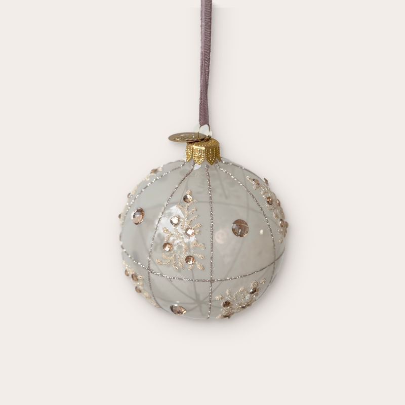 GV - Kerstbal - Petra - Wit