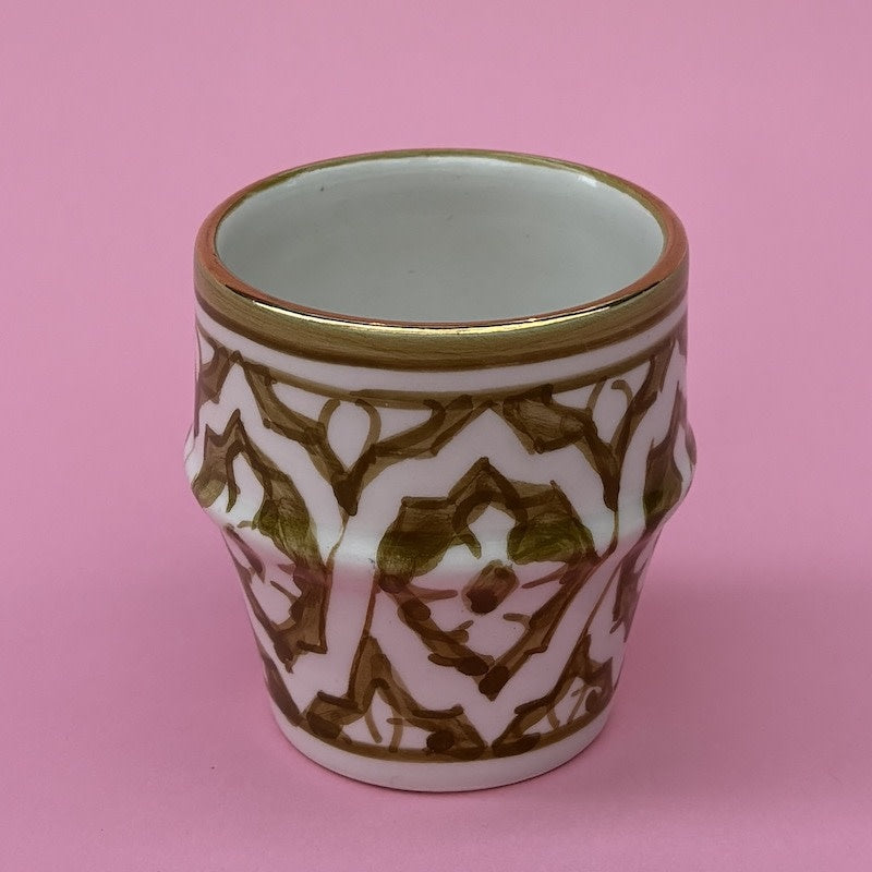 Chabi Chic - mokje - kaki bloemen XS