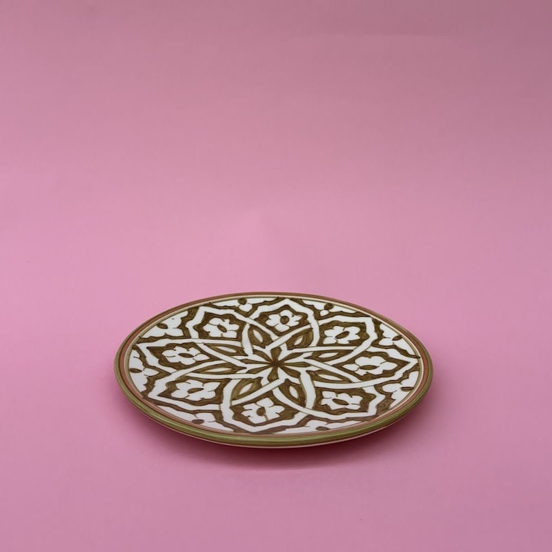 Chabi Chic - bord - kaki bloemen