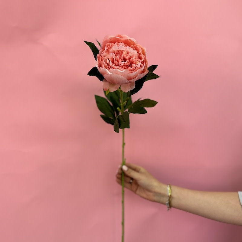 Zijden bloem - Pioen roos roze