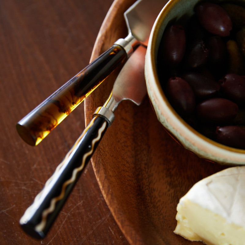 HKliving cheese knives Havana set of 3