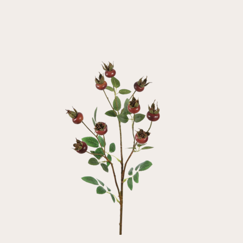 Zijden bloem - Rozenbottel - Bordeaux