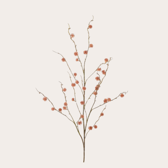 Zijden bloem - Kastanje - Oranje