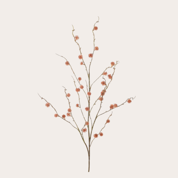 Zijden bloem - Kastanje - Oranje