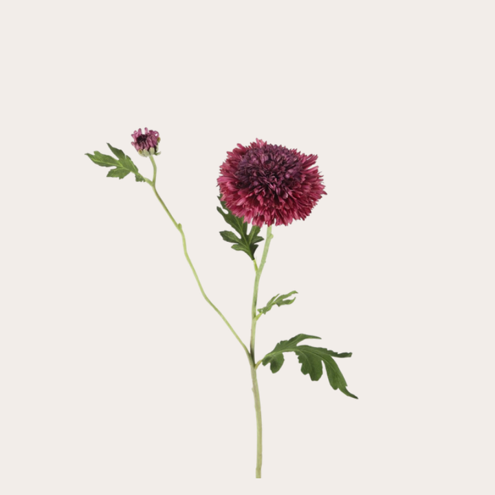 Zijden bloem - Chrysant - Bordeaux