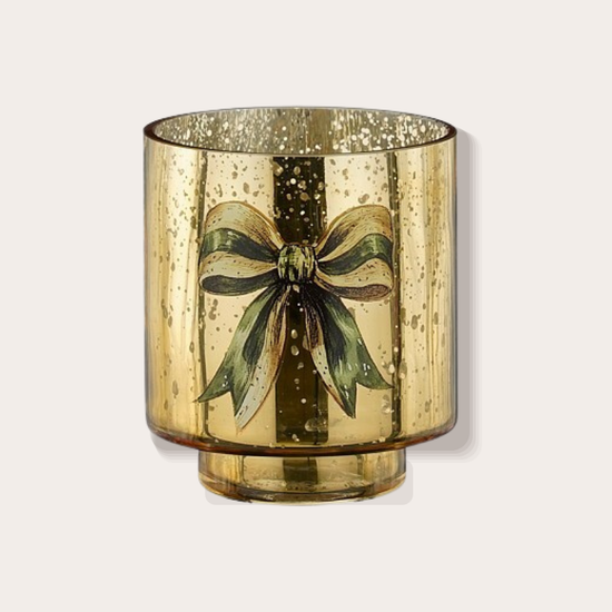 Theelichthouder - Strik - Goud