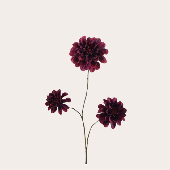 Zijden bloem - Dahlia - Bordeaux