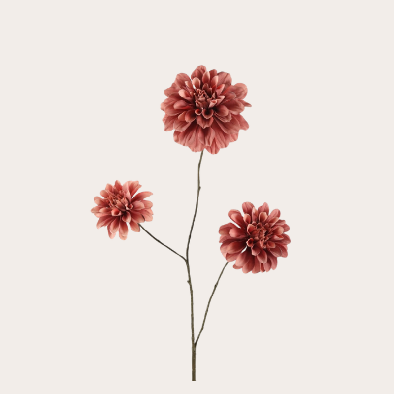 Zijden bloem - Dahlia - Terracotta