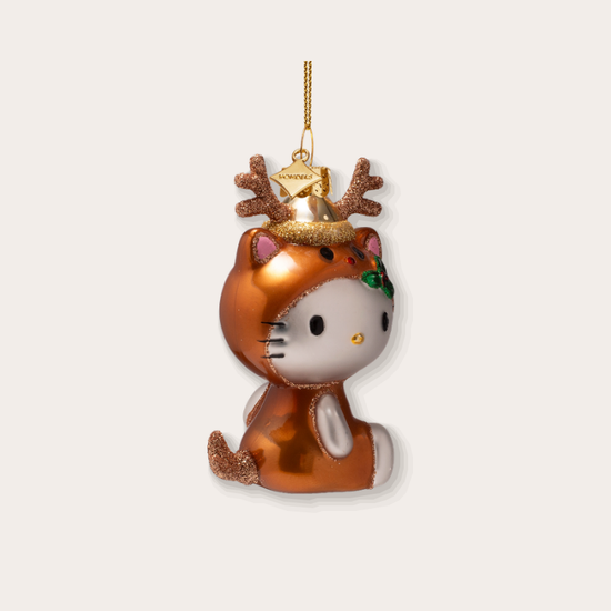 Ornament - Hello Kitty rendier - zijaanzicht