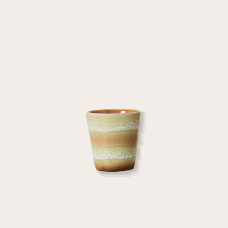 HKliving - Ristretto mug - Futurism - Umber