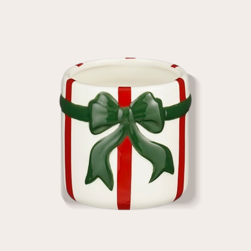 Pot - Strik - Wit/rood - M