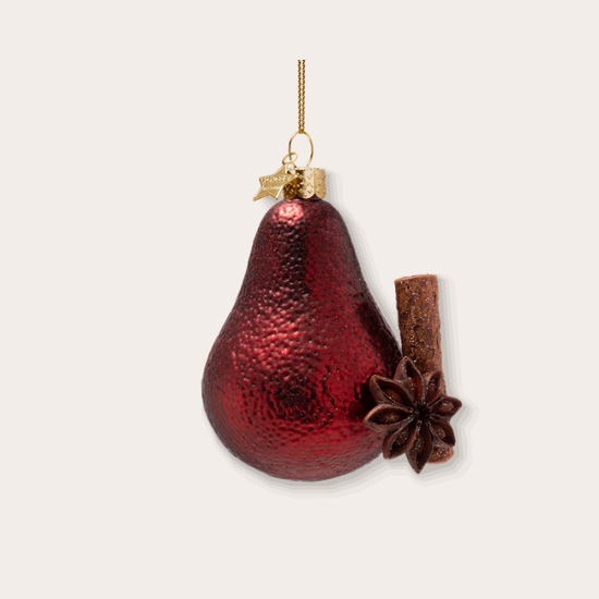 Ornament - Stoofpeer met kaneel - zijkant