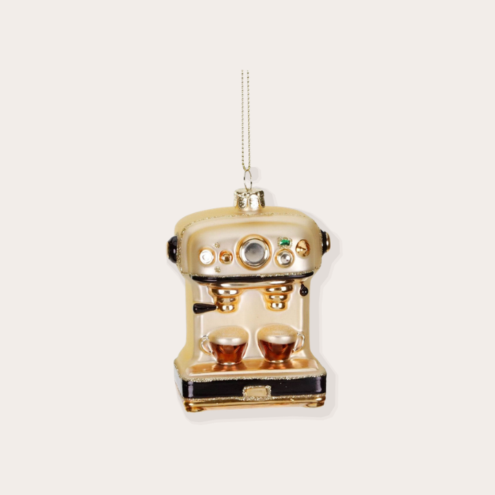 Ornament - Koffiemachine - Crème
