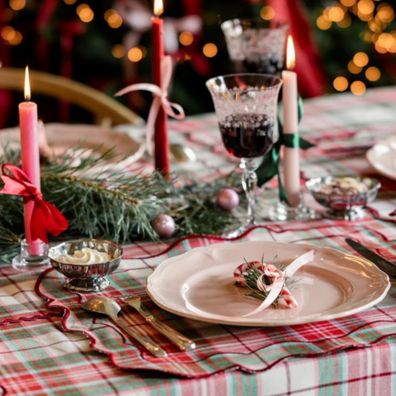 Placemats - Angèle - rood (set van 2) sfeerfoto