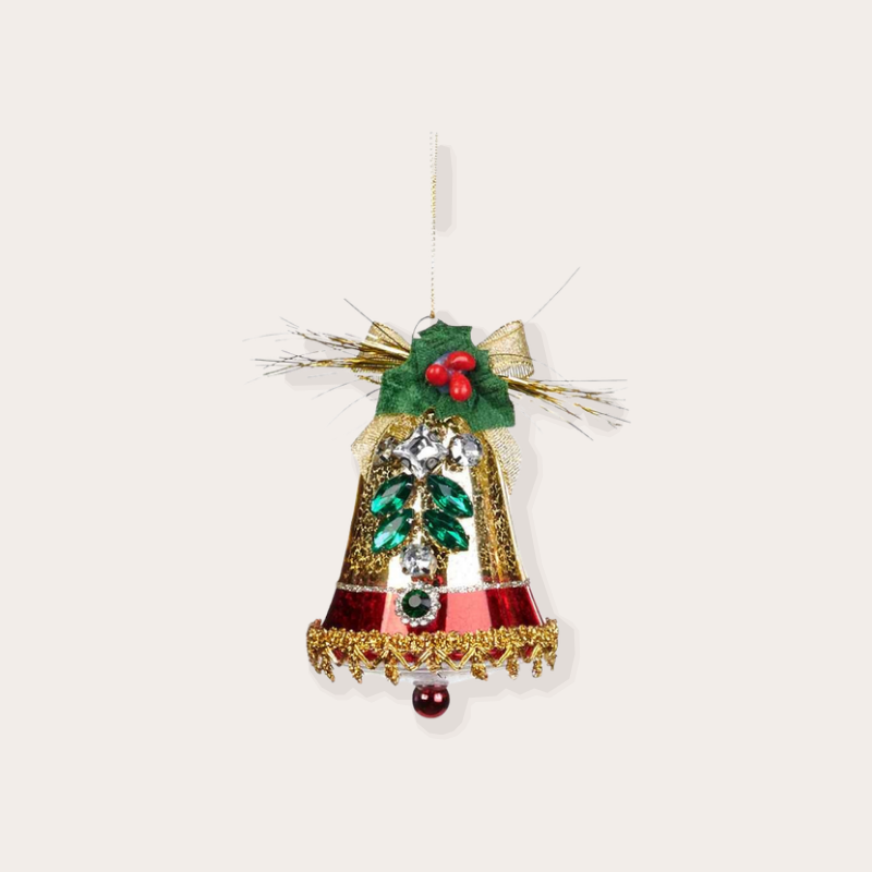 Ornament - Kerstklok - Rood