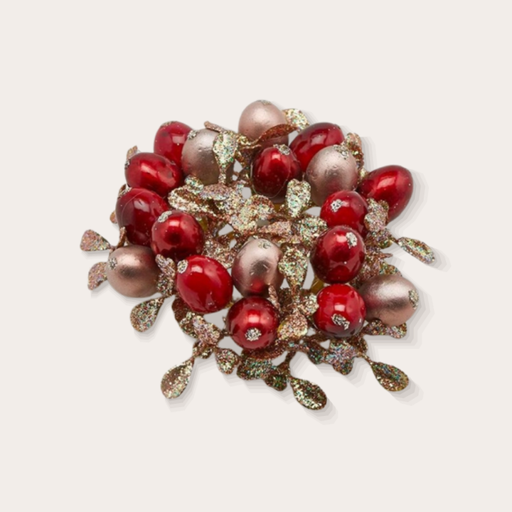 Kransje - Maretak & rozenbottel - Rood/goud