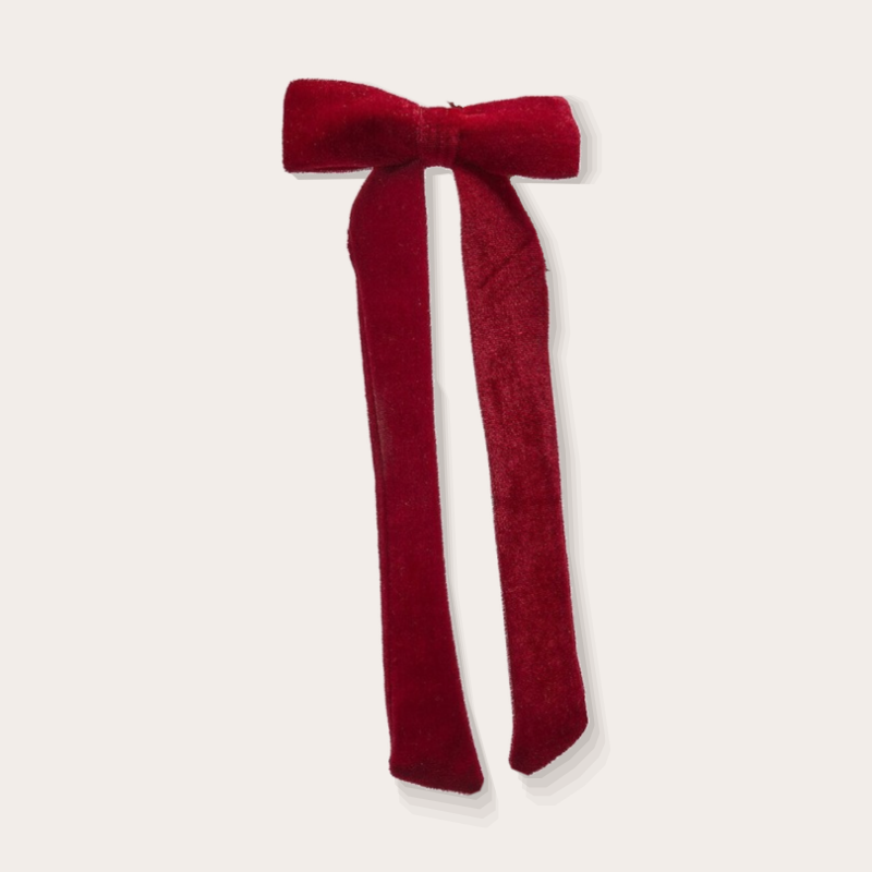 Kerststrik - Velvet - Bordeaux