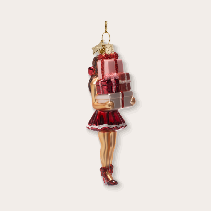 Ornament - Meisje met cadeautjes