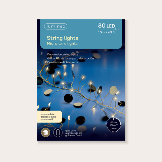 Lichtsnoer - Micro LED - Warm wit - 150 cm verpakking