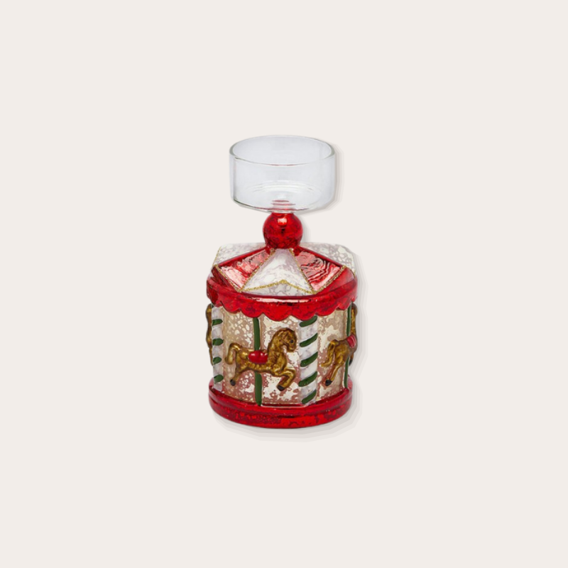 Waxinelichthouder - Carrousel - Rood