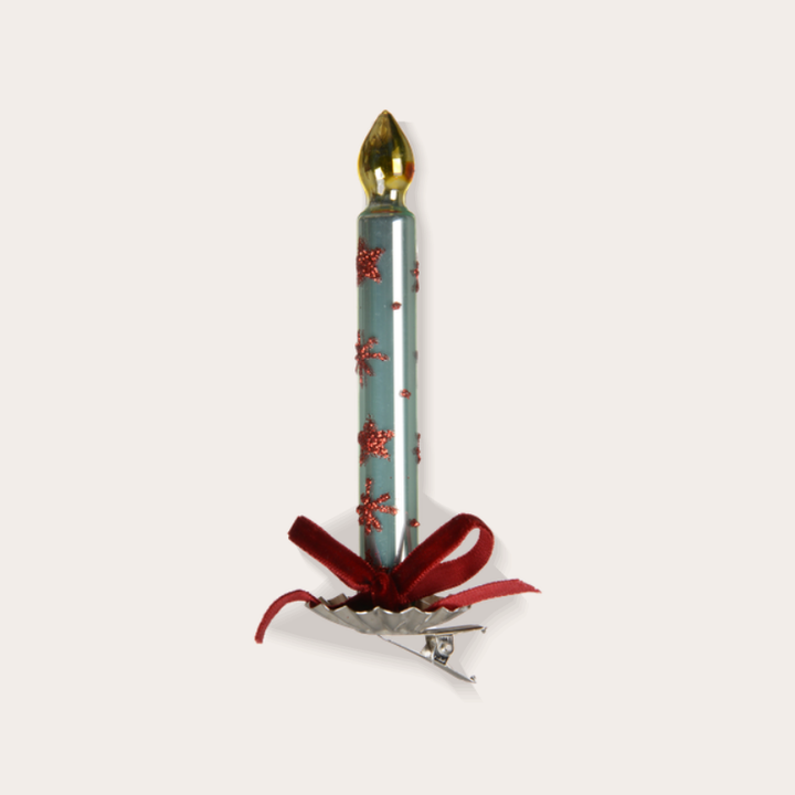 Ornament - Kaarsje - Rode sterren - packshot