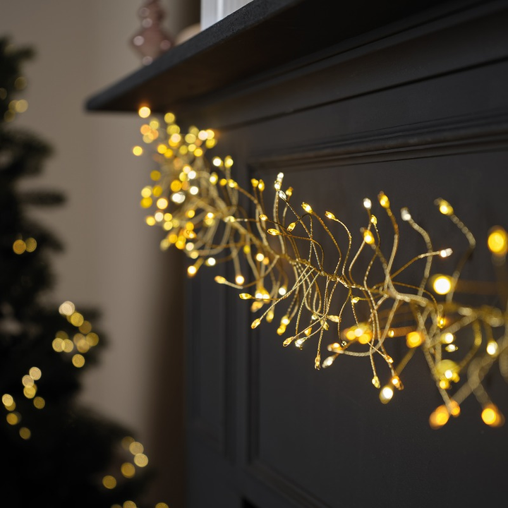 Kerstverlichting - Cluster - Goud/warm wit - 3 m sfeerfoto