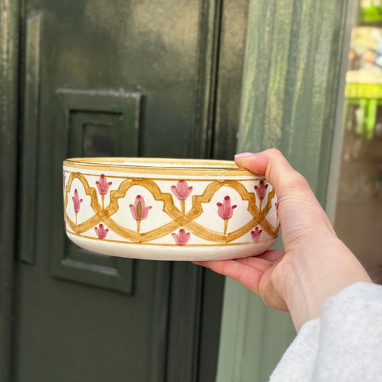 Chabi Chic – schaal klein - geel/bordeaux